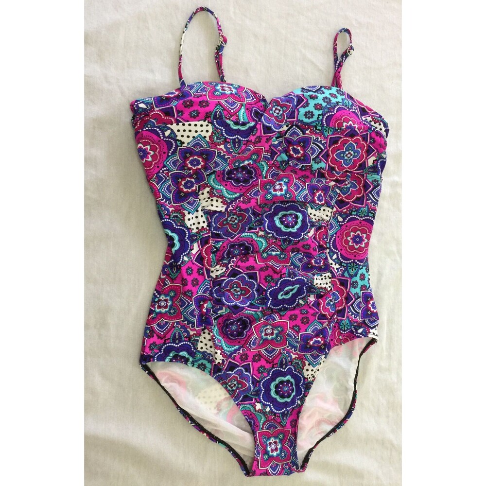 ASSETS BY SARA BLANKELY WOMENS SWIMSUIT ONE PIECE SIZE L
